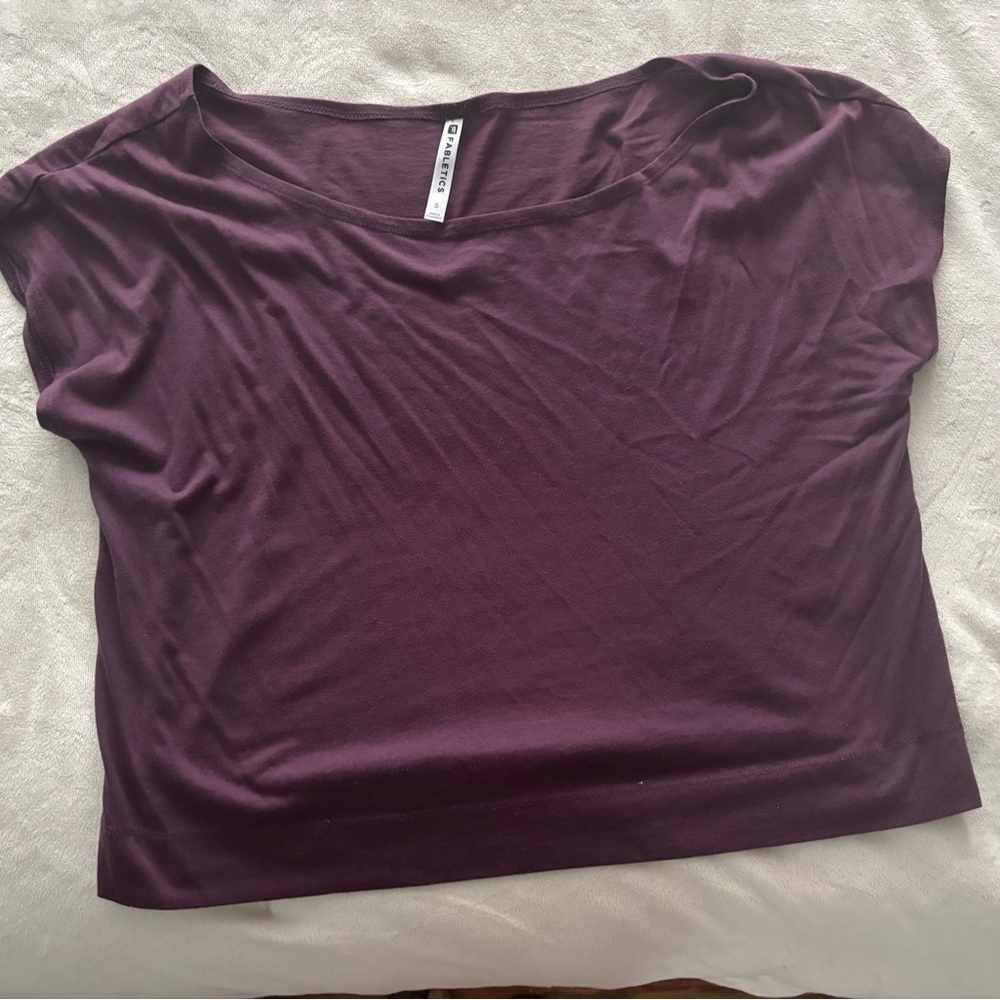 Fabletics Purple Short Sleeve Tee